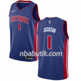 NBA Mænd Trøje Detroit Pistons Reggie Jackson 1 Nike 2017-18 Blå Swingman